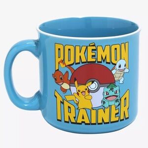 Pokemon Blue Mug with Yellow and Red Accents